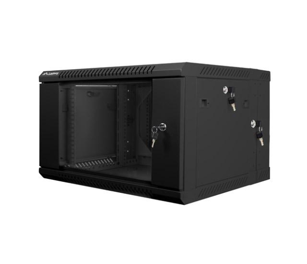 Lanberg Wisząca 19" 6U 600x600mm dwusekcyjna (czarna) - 455646 - zdjęcie 4